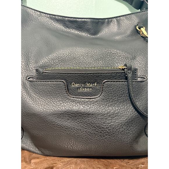 Darcy Marks London Black Pebbled Purse Tote and Coin Purse - Picture 3 of 14